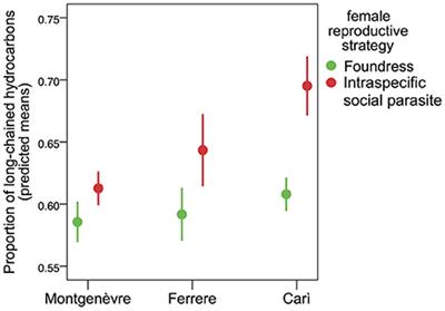 Divergence in Cuticular Chemical Signatures between Isolated Populations of an Intraspecific Social Parasite